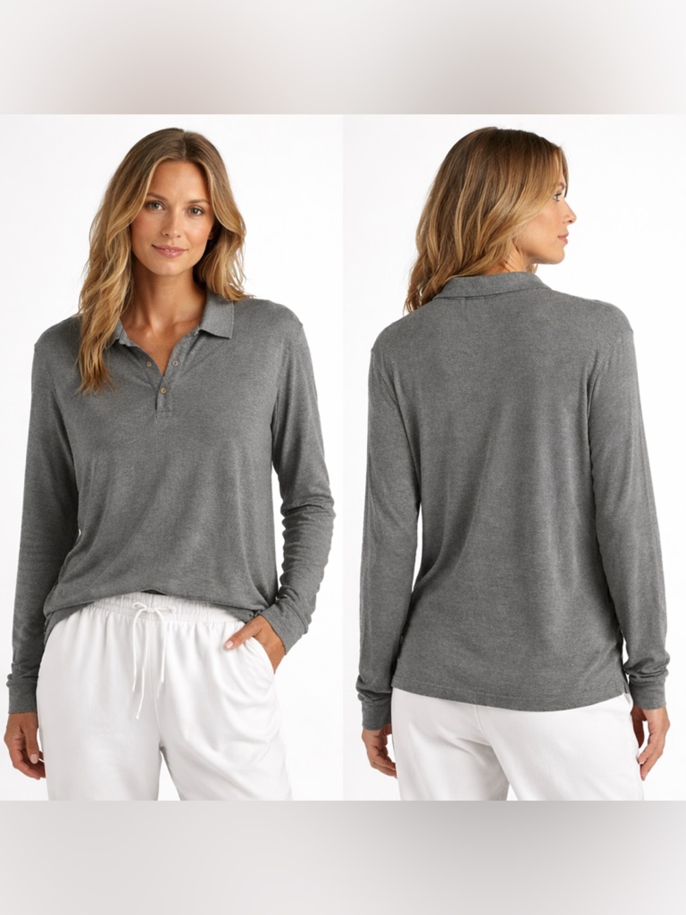 Bleusalt The Oversized Long Sleeve Polo